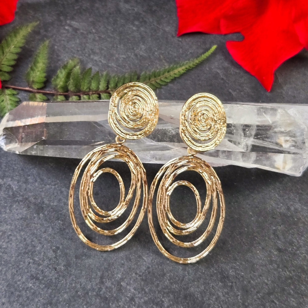 NWT Tramps+Thieves Dharma Gold Played Earrings